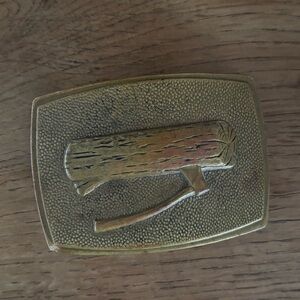 Vintage boy scouts BSA brass woodcut Belt Buckle